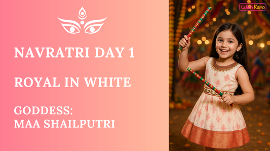 Start Navratri with Grace: Day 1 Royal White Outfits for Kids