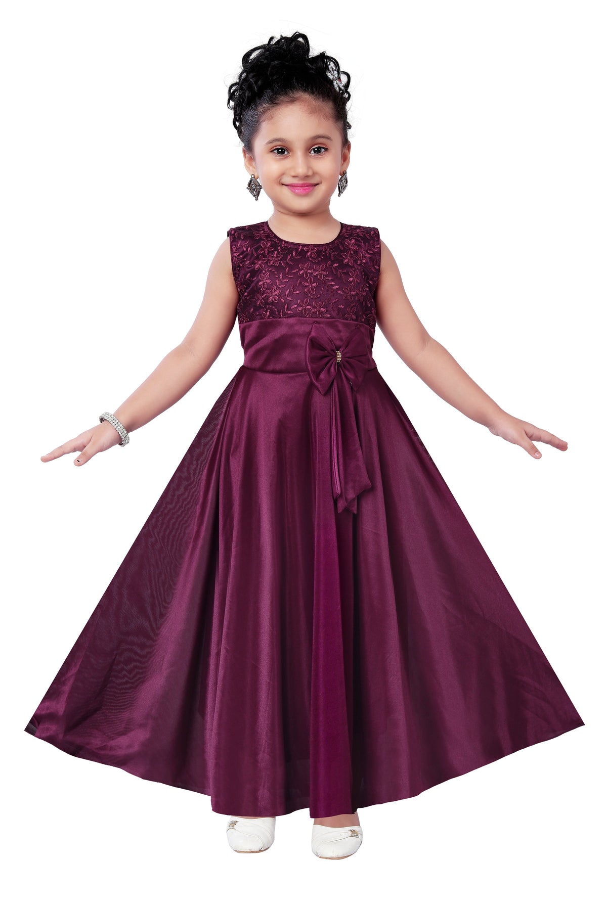 Girls Embroidered Maxi Dress