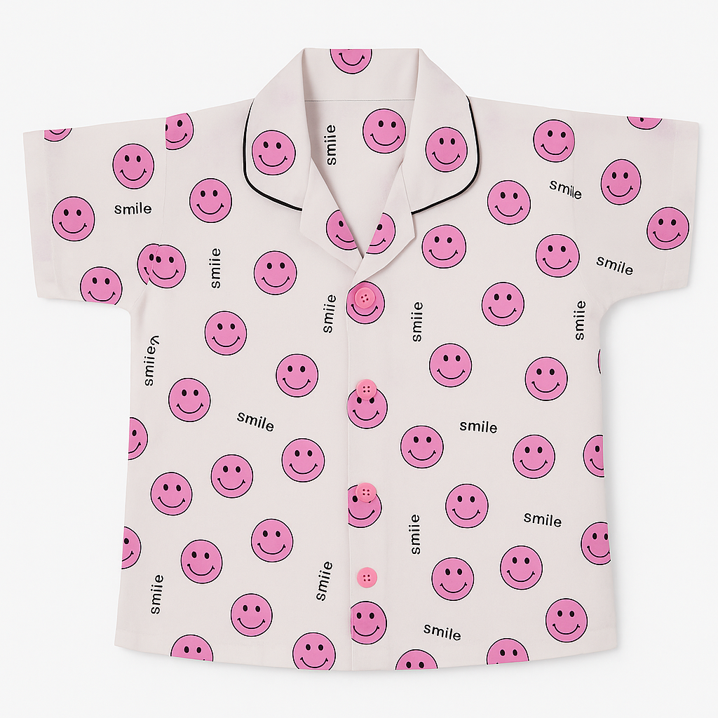 Unisex Printed Top and Bottom Pyjamas Night Dress