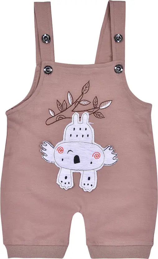 Boys Cotton Cartoon Tshirt and Dungaree Set