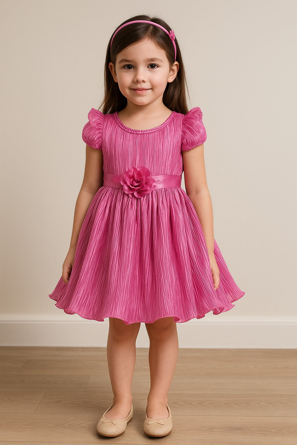 Wish Karo Baby Girls Partywear Frocks Dress For Girls (fe2789pnk)