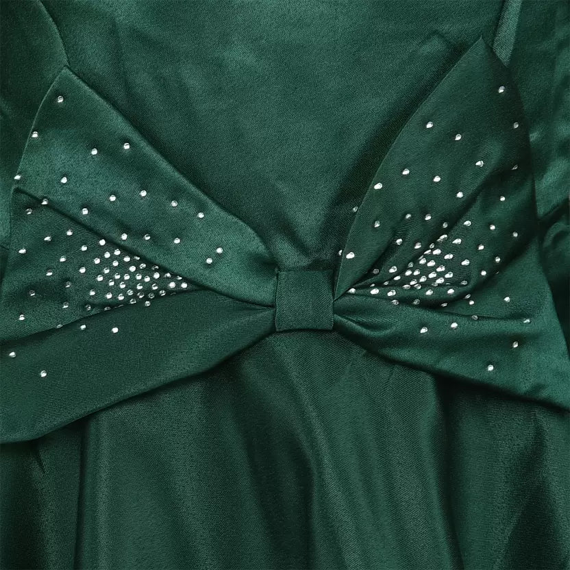 Elegant Green Winter Festive & Wedding Baby Girls Dress Online| Baby Girls Party Dress