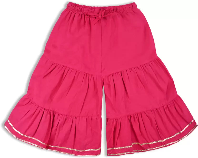 Girls Embroidered Sharara Set