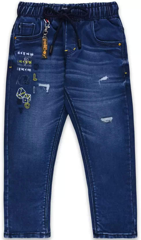 Boys Printed Denim Jeans