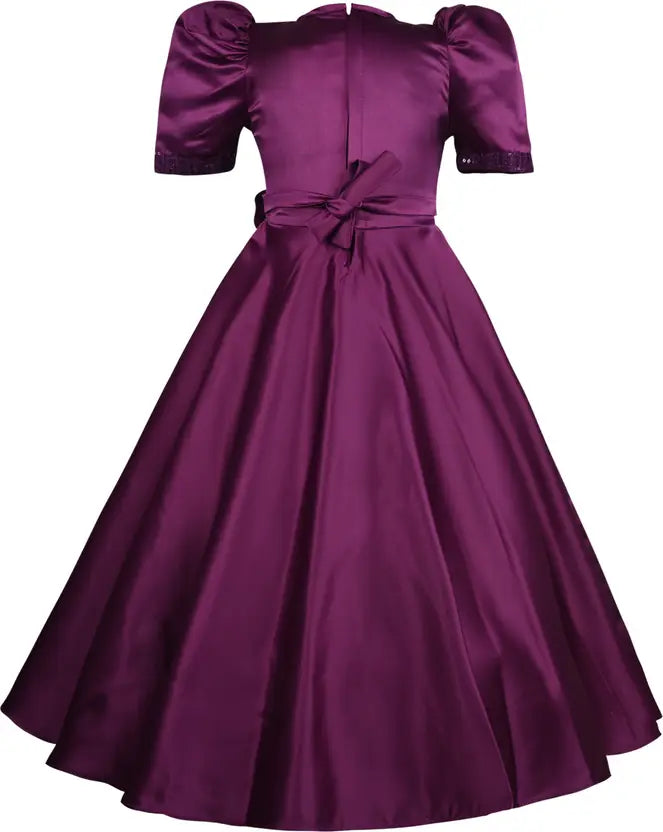 Girls Sequin Embellished Floral Full Length Party Dress