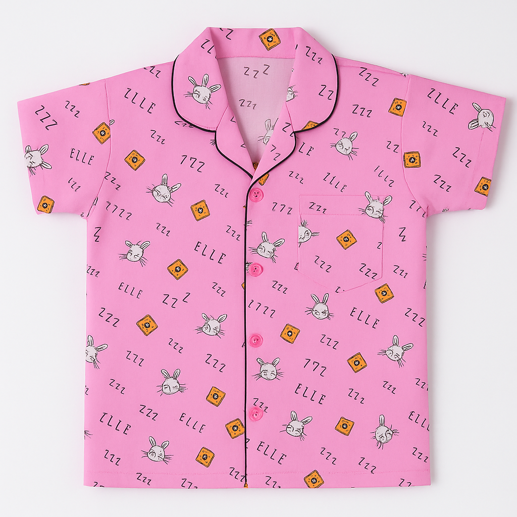 Unisex Printed Top and Bottom Pyjamas Night Dress