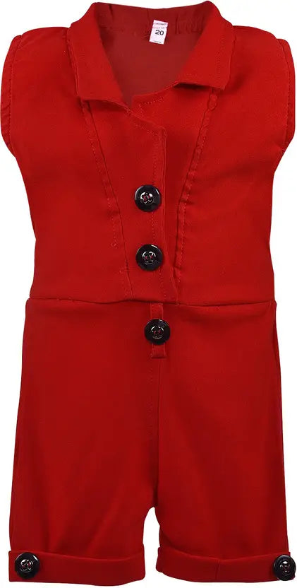 Girls Party Knee Length Jumpsuit