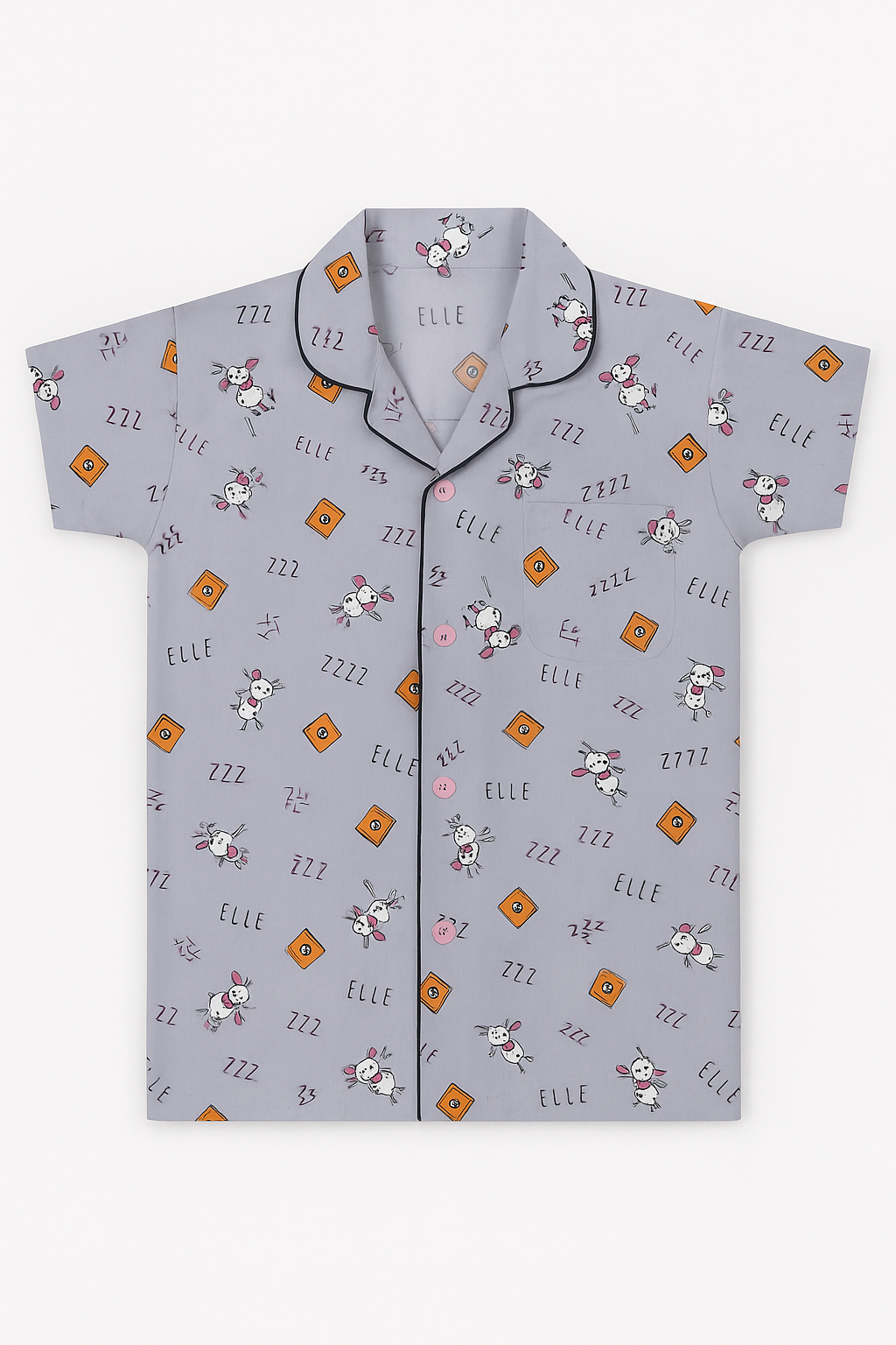 Unisex Printed Top and Bottom Pyjamas Night Dress