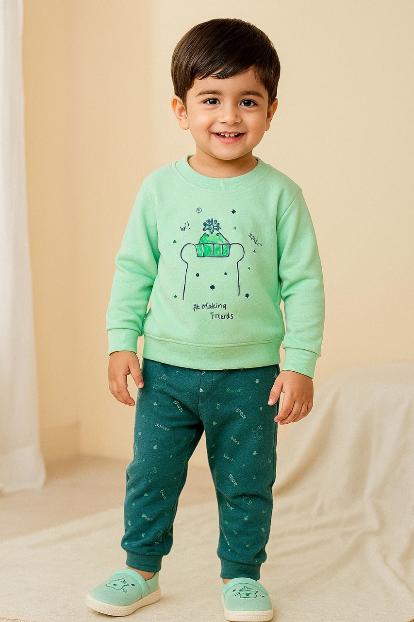 Unisex Printed Top and Bottom Pyjamas Night Dress