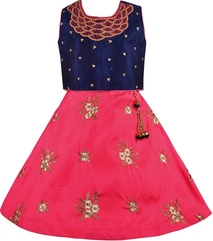 Girls Embroidered Lehenga Choli Ethnic Wear