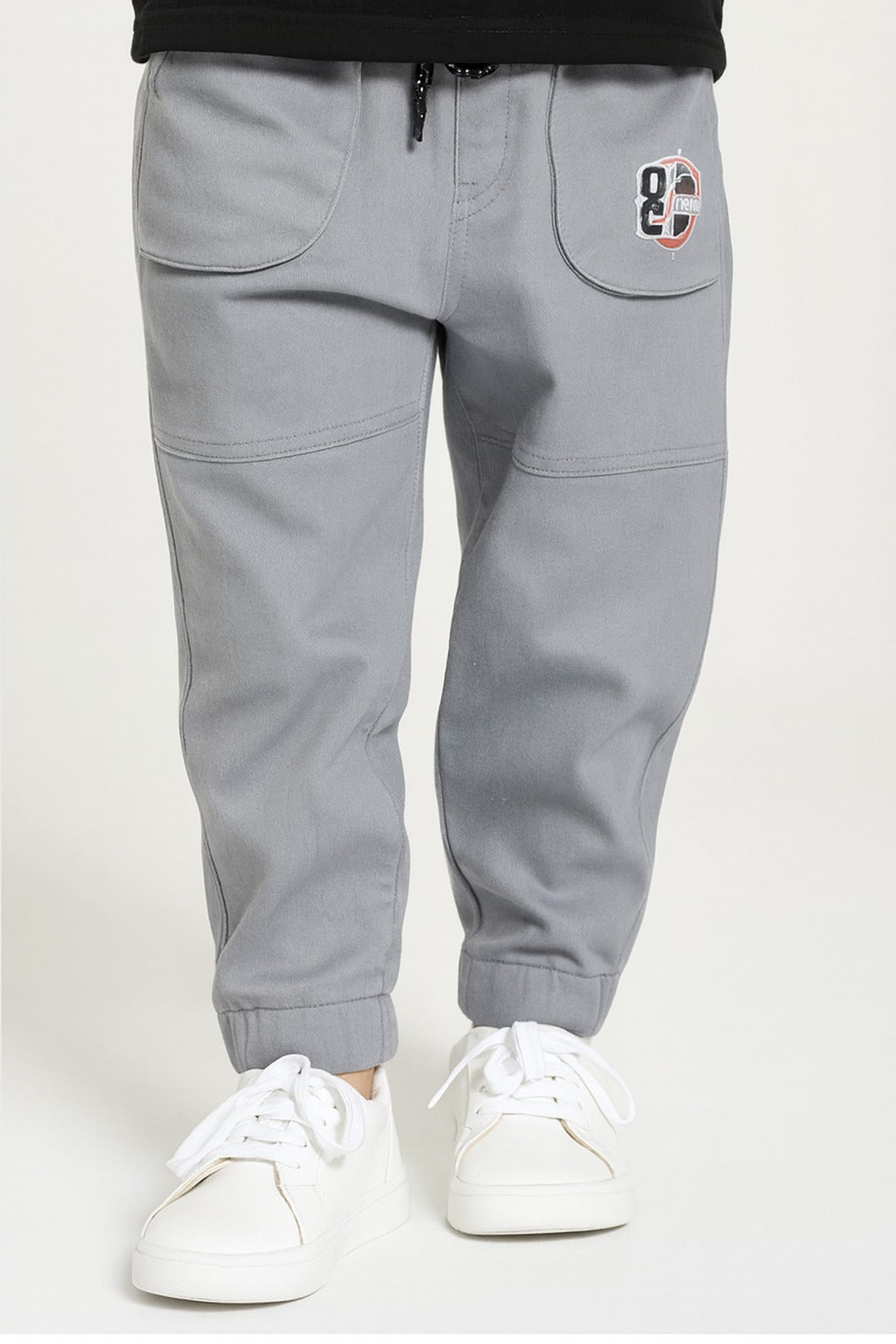 Boys Mid Rise Printed Jogger Fit Jeans