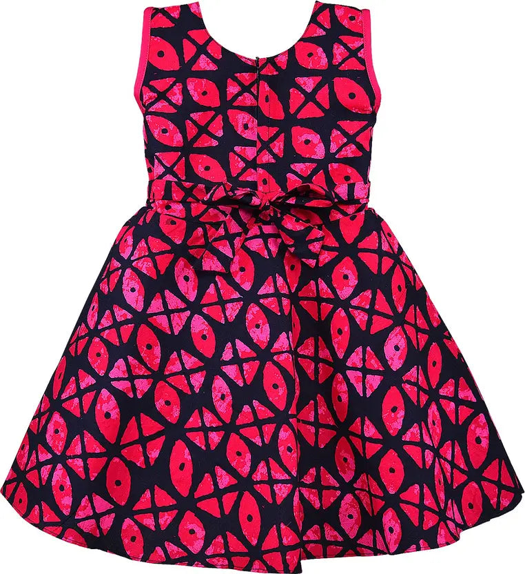 Girls Printed Cotton Summer Casual Dress