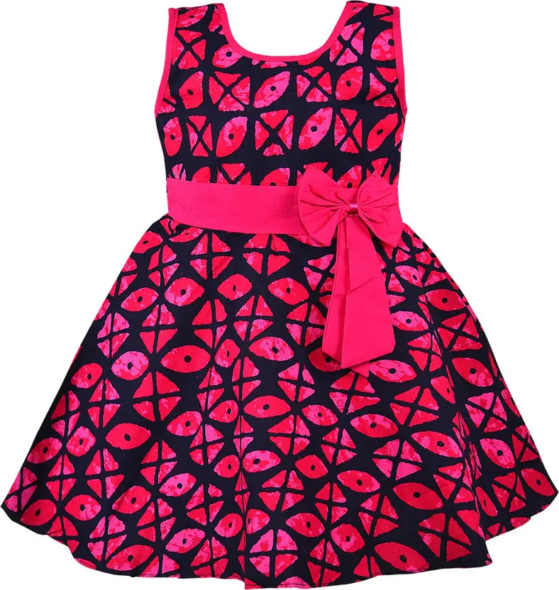 Girls Printed Cotton Summer Casual Dress