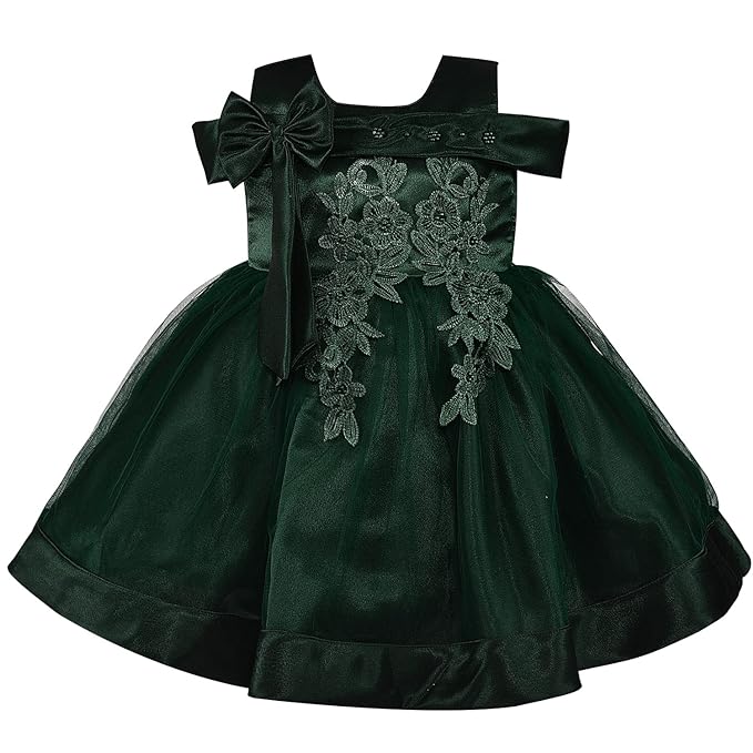 Girls Cold shoulder layered Fit and flare dress