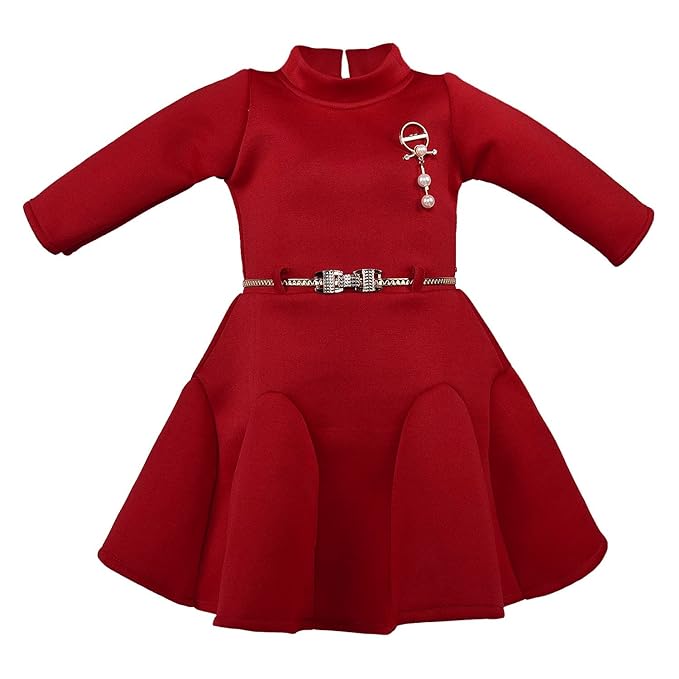 High Neck Belted Dress - fe2698