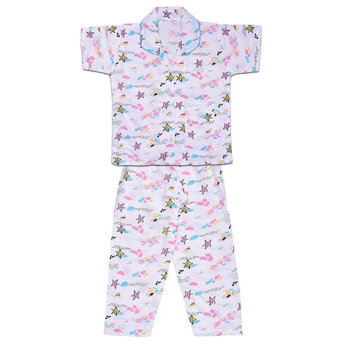 Unisex Printed Top and Bottom Pyjamas Night Dress