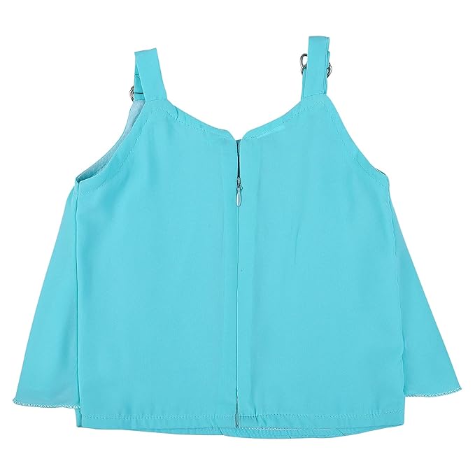 Wish Karo Baby Girls Top and Dhoti Pant Dress For Girls-(csl302blu)