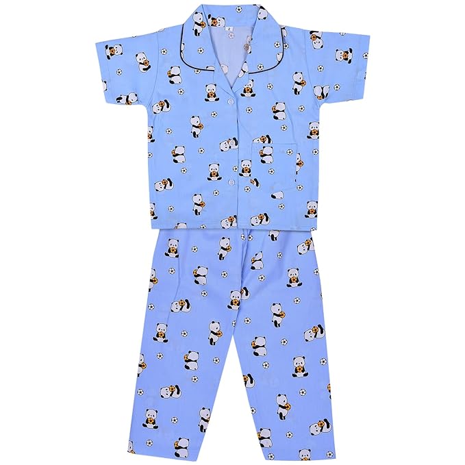 Unisex Printed Top and Bottom Pyjamas Night Dress