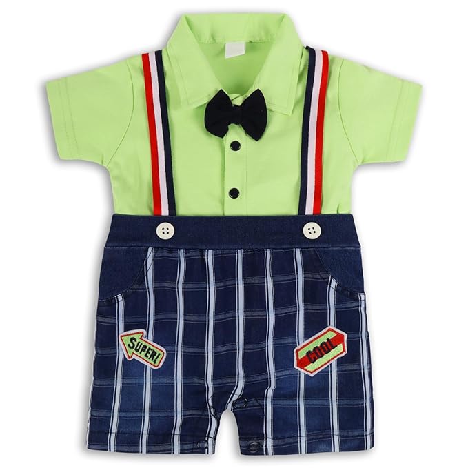 Boys Patch work  T- Shirt And Dungaree