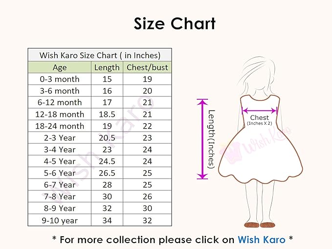 Wish Karo Kids Birthday Dress Frock (fe2635pchnw)