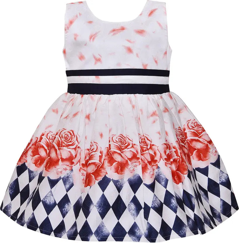Girls Printed Cotton Summer Casual Dress