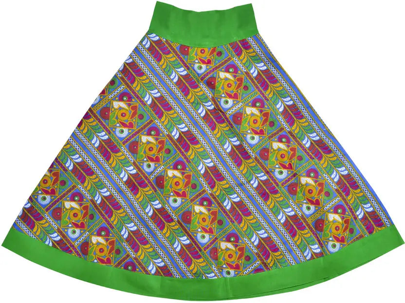 Girls Ethnic Wear Embroidered Cotton Ghagra Choli Dupatta Set
