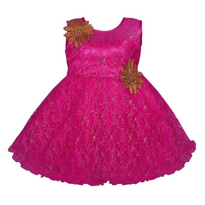 Girls Circular Flare Net Dress