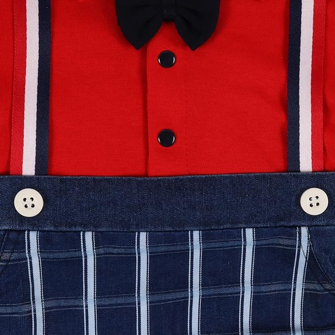 Boys Patch work T- Shirt And Dungaree