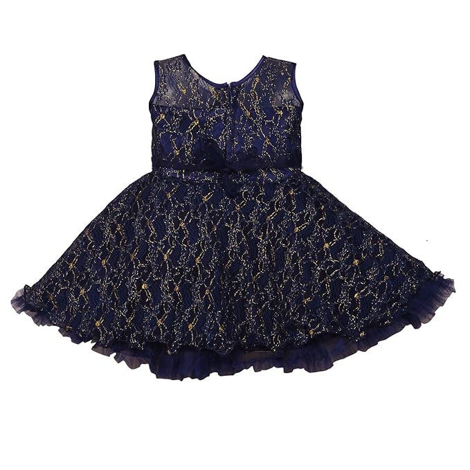 Girls Circular Flare Net Dress