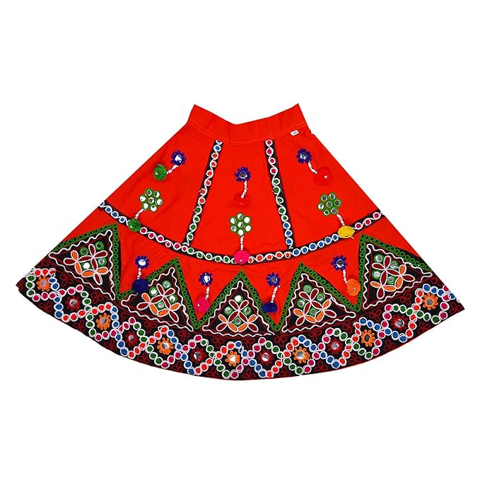 Girls Ethnic Embroidered Stitched Lehenga Choli