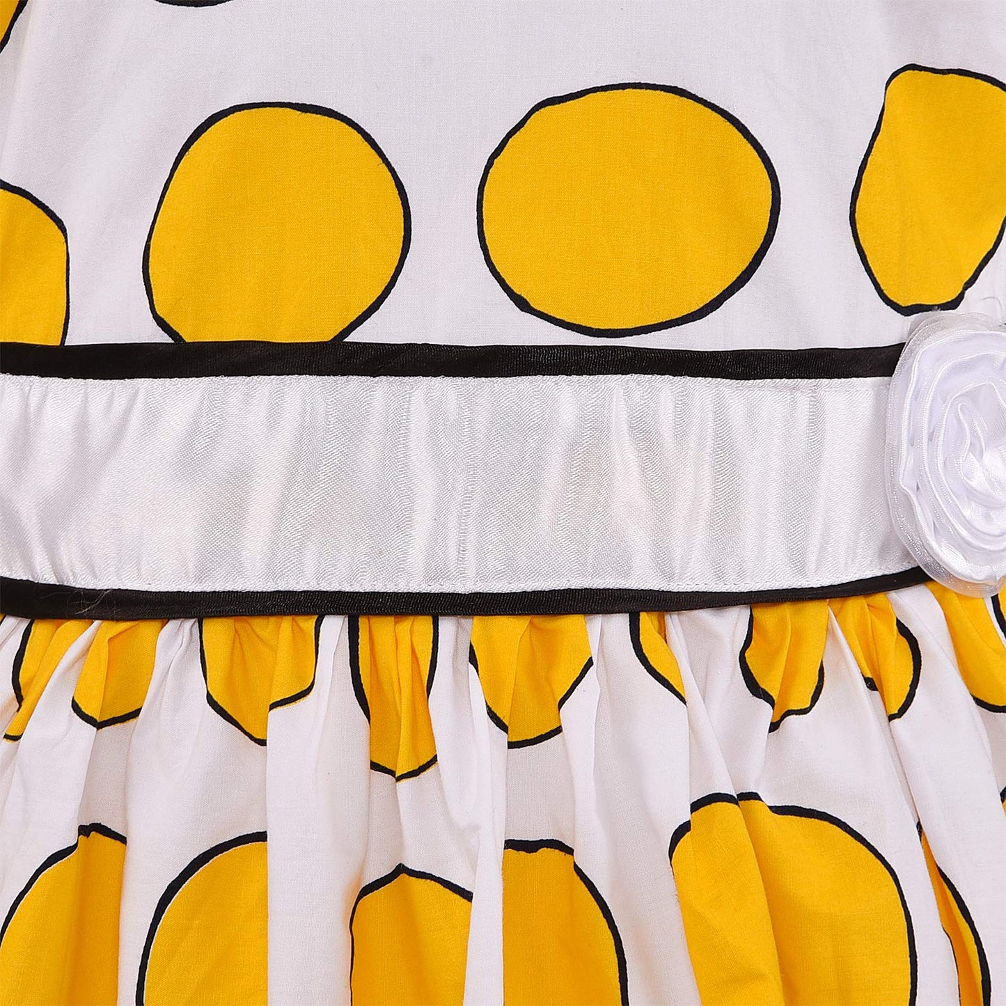 Girls Summer Cotton Polka Dot Printed A-line Dress