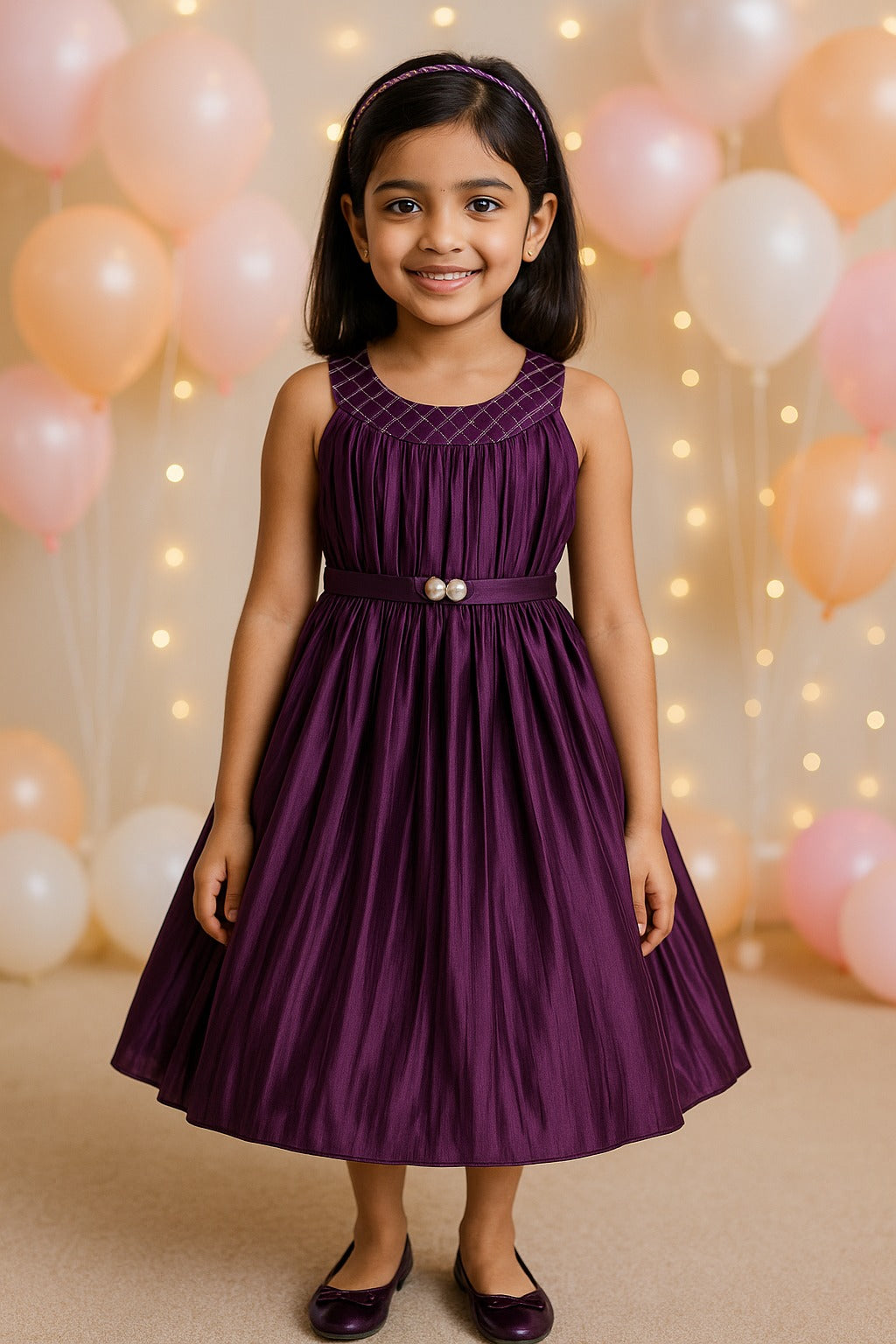 Girls Midi/Knee Length Party Dress