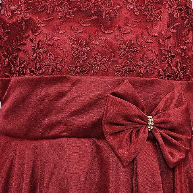 Girls Embroidered Bow Dress