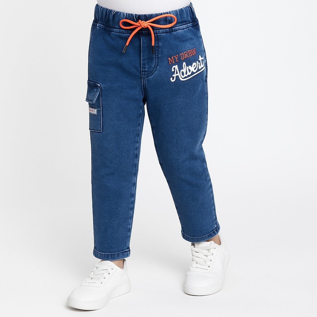 Boys Printed Regular Fit Casual Jeans
