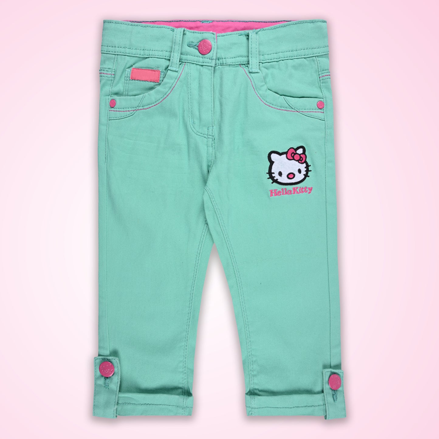 Girls 3/4th Embroidered Jeans