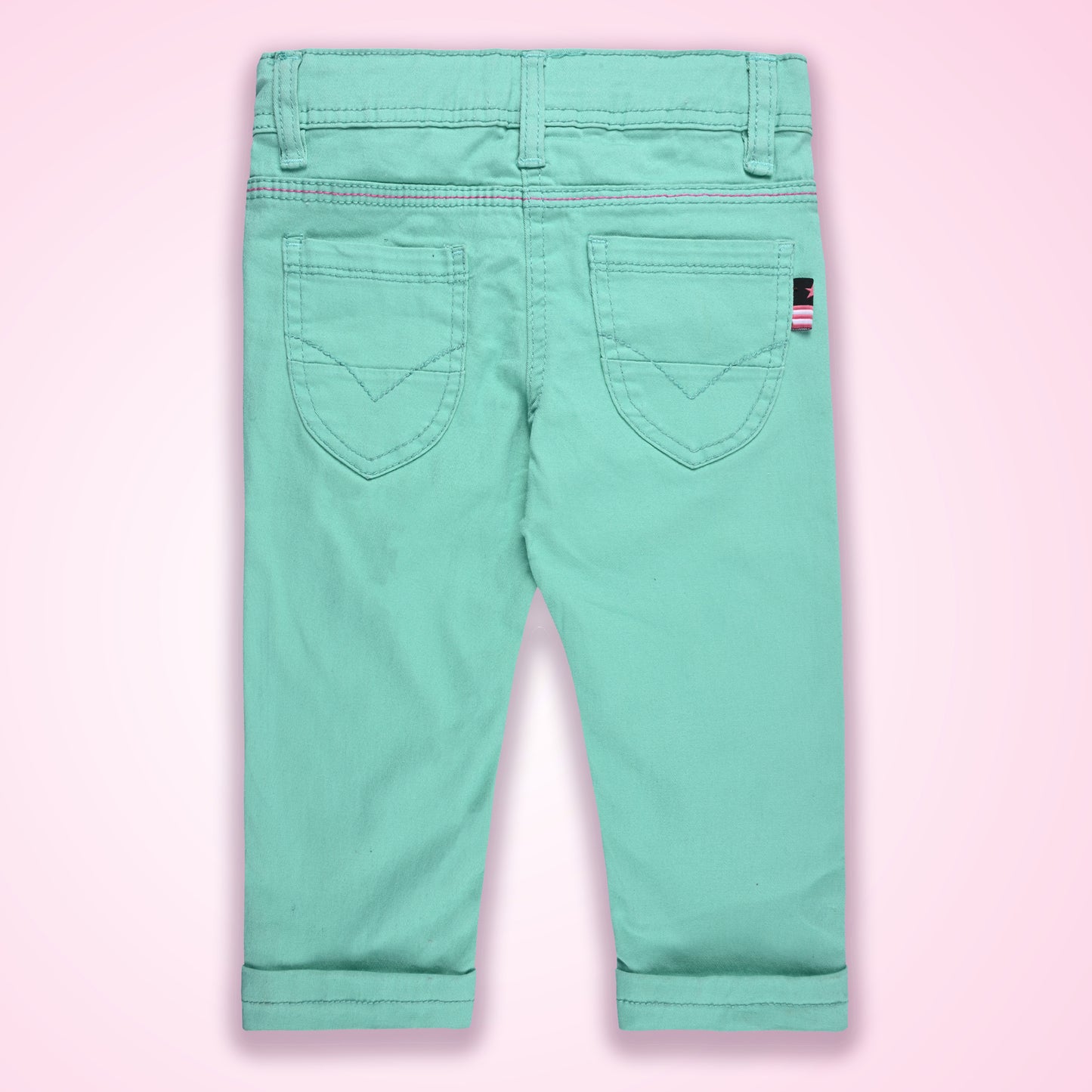 Girls 3/4th Embroidered Jeans