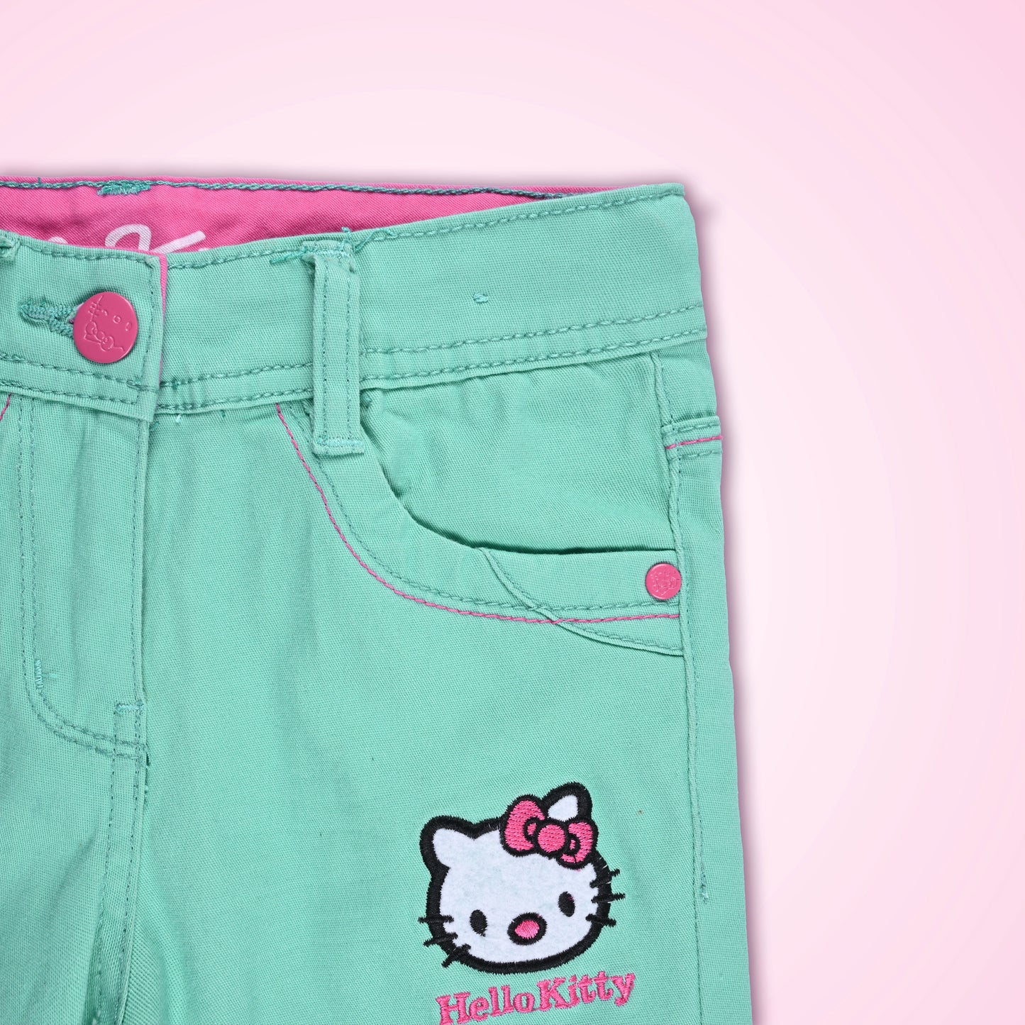 Girls 3/4th Embroidered Jeans
