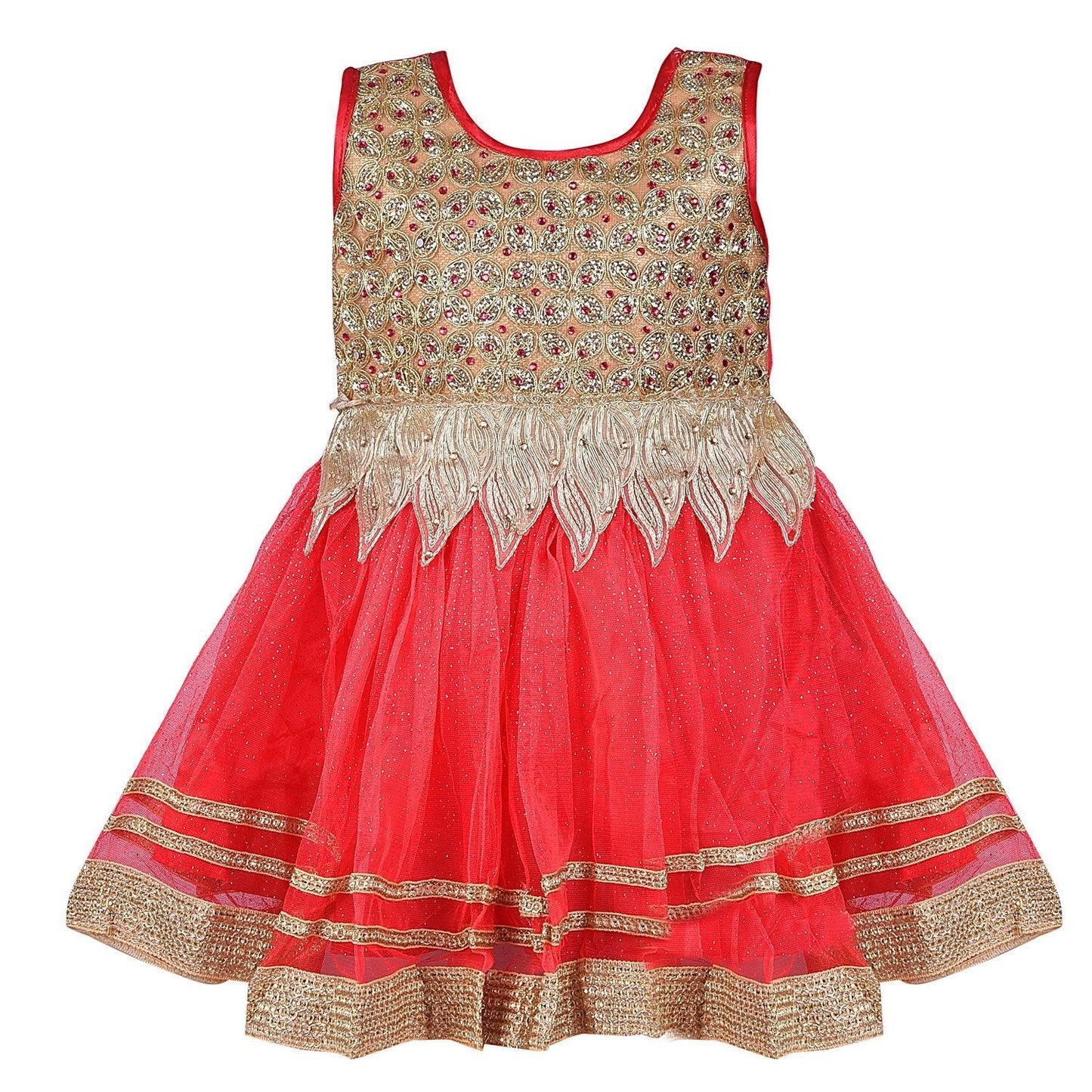 Party wear Baby Girls Frock Dress fr1522rd - Wish Karo Dresses