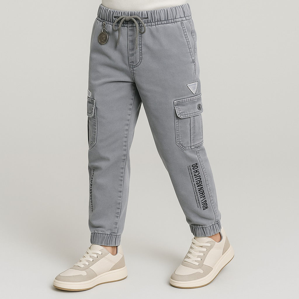 Boys Denim Printed Jogger Fit Jeans