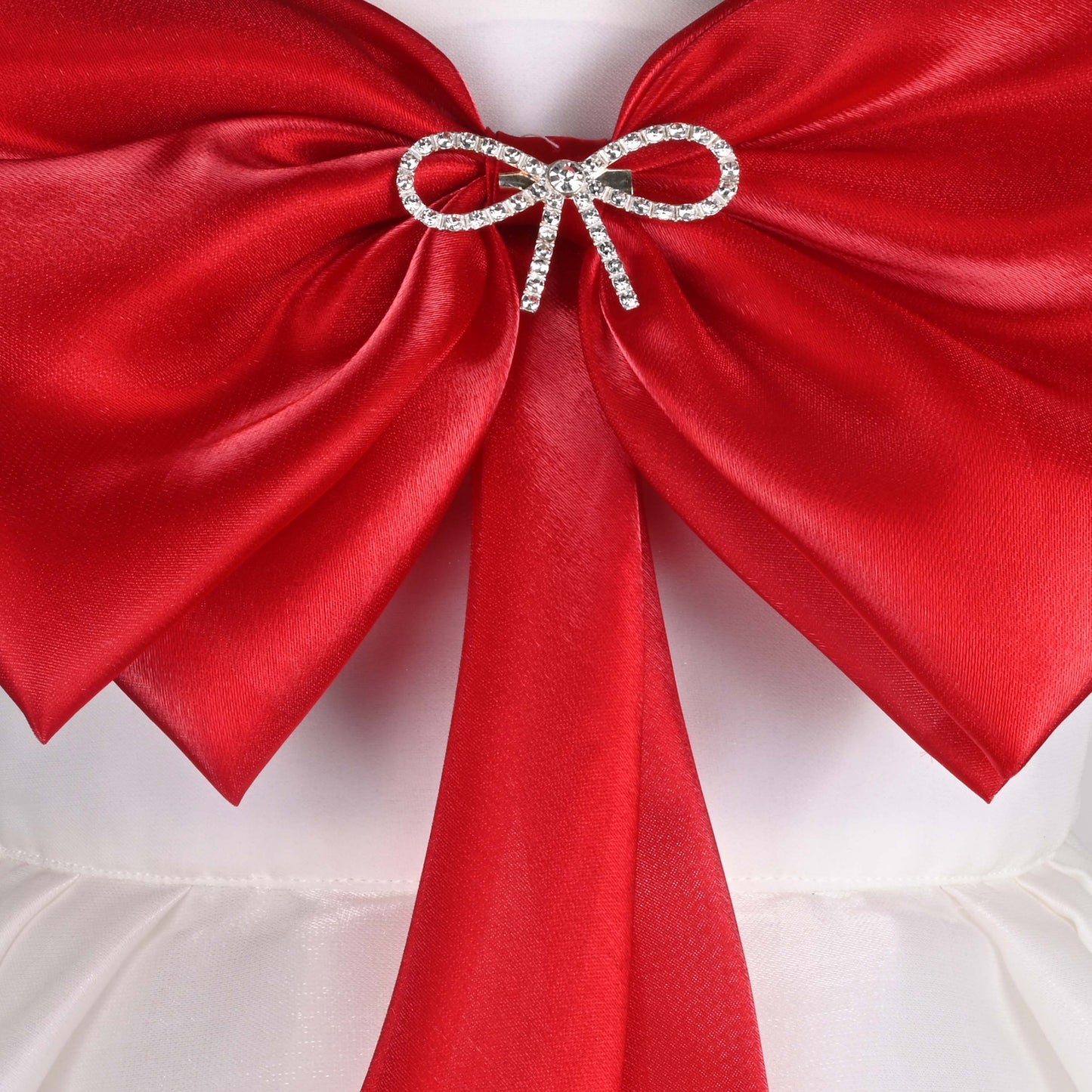 Girls Floral Print Elegant Bow Party Dress