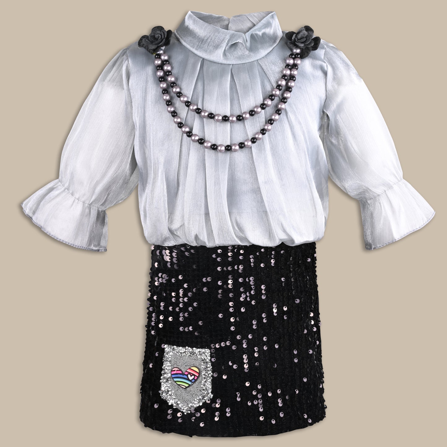 Girls Sequin Embellished Premium Party Dress
