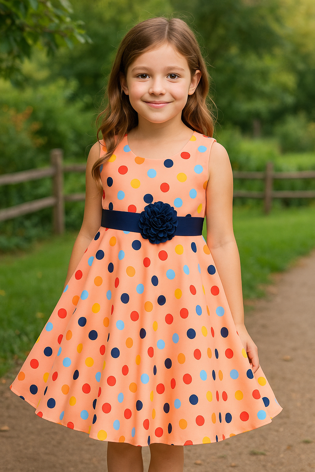 Wish Karo kids Partywear Dress Frock (stn759pch)