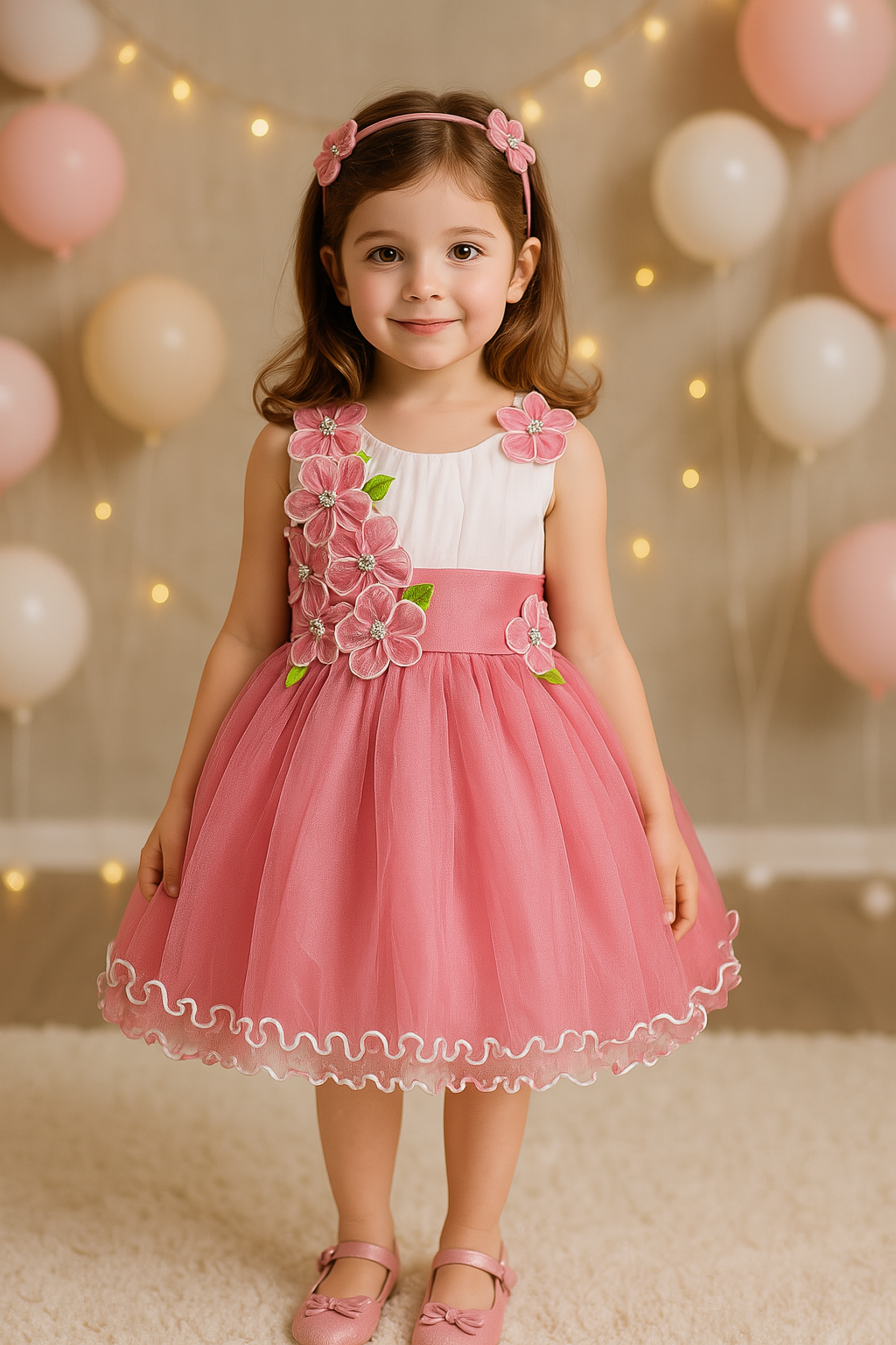 Girls Knee Length A-Line Frock Dress