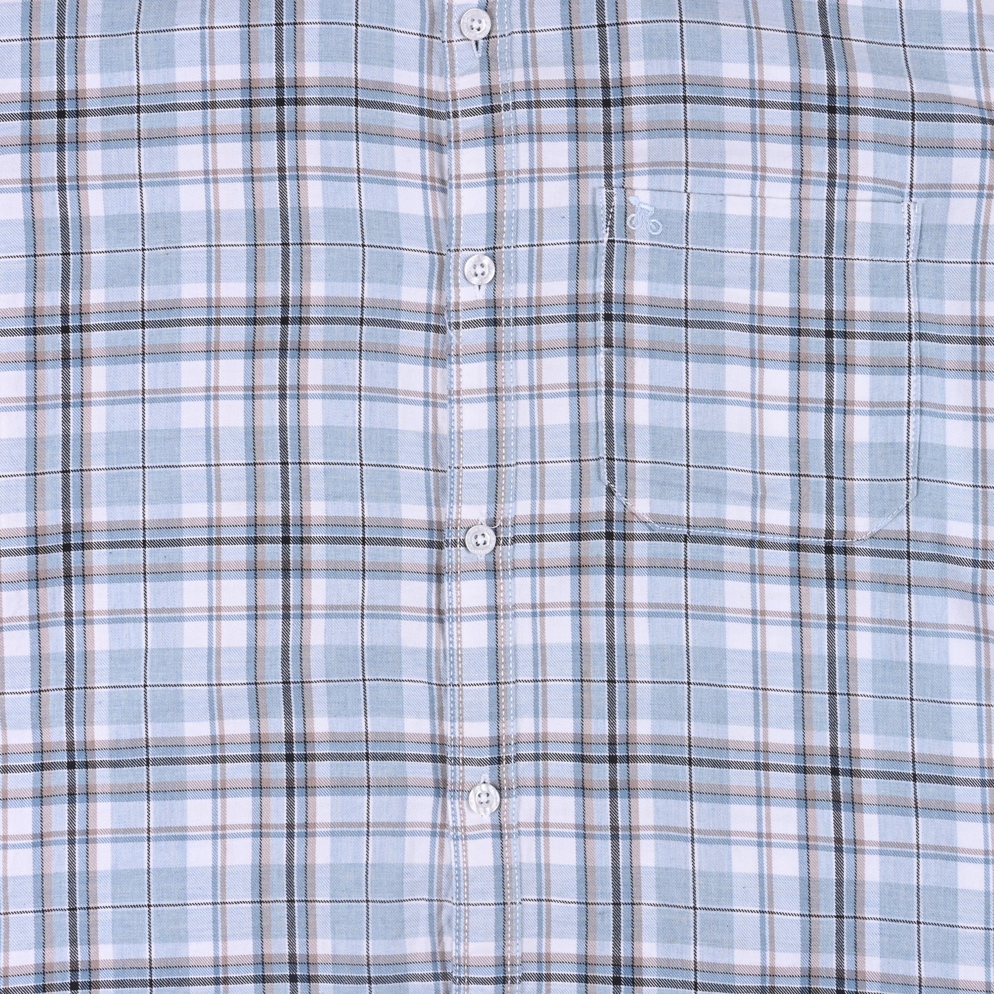 Men’s Cotton Blend Checkered Shirt with Long Sleeves