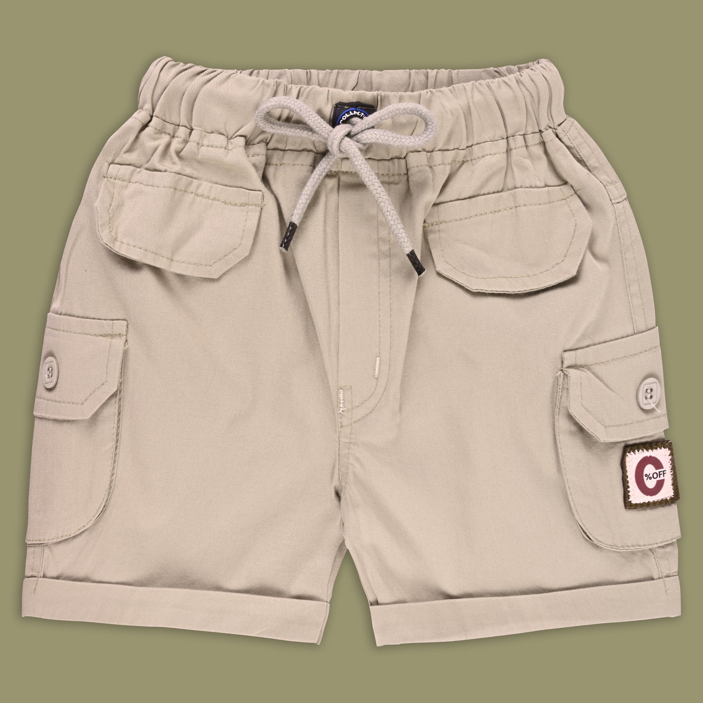 Boys Cotton Army Print Cargo Summer Shorts Combo