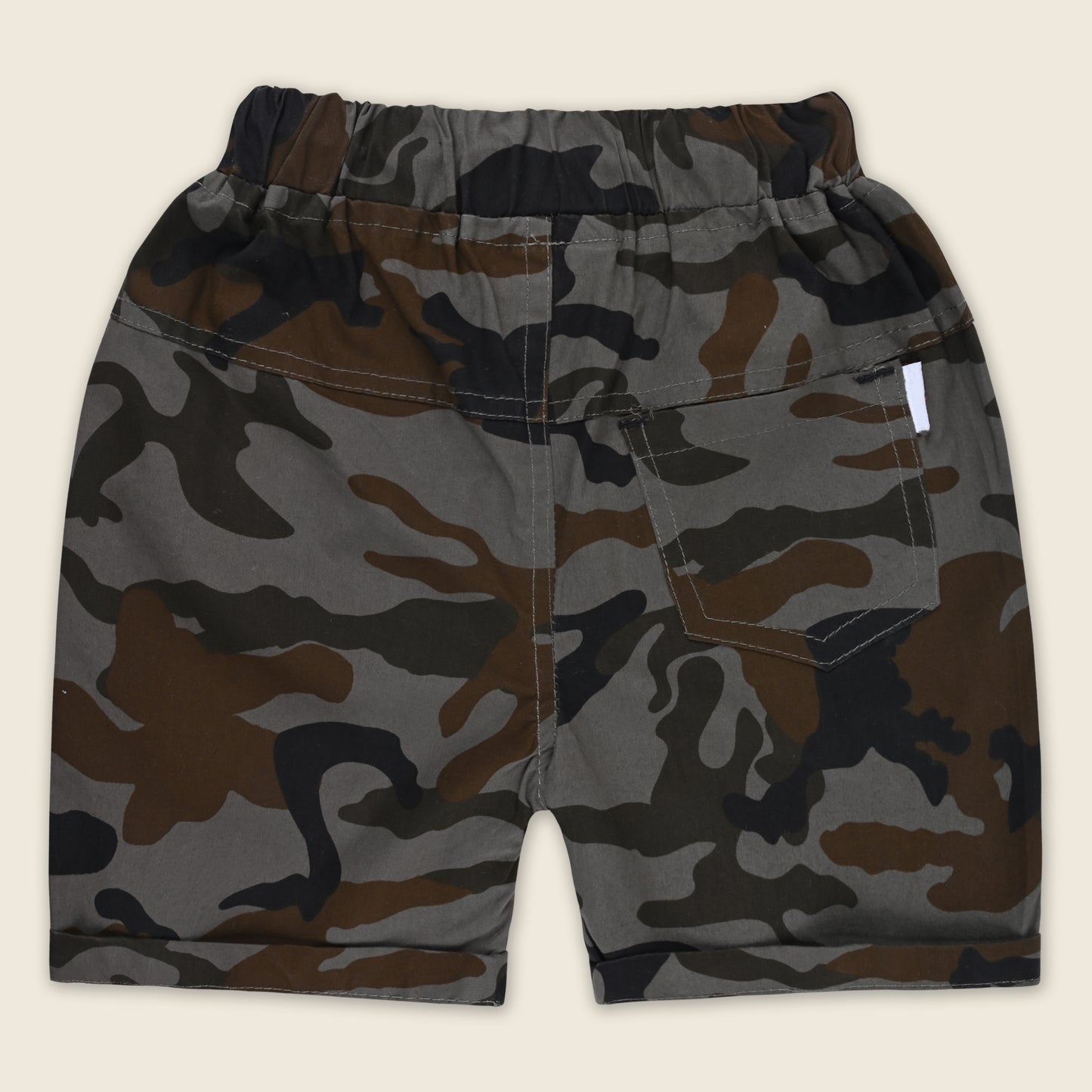 Boys Cotton Army Print Cargo Summer Shorts Combo