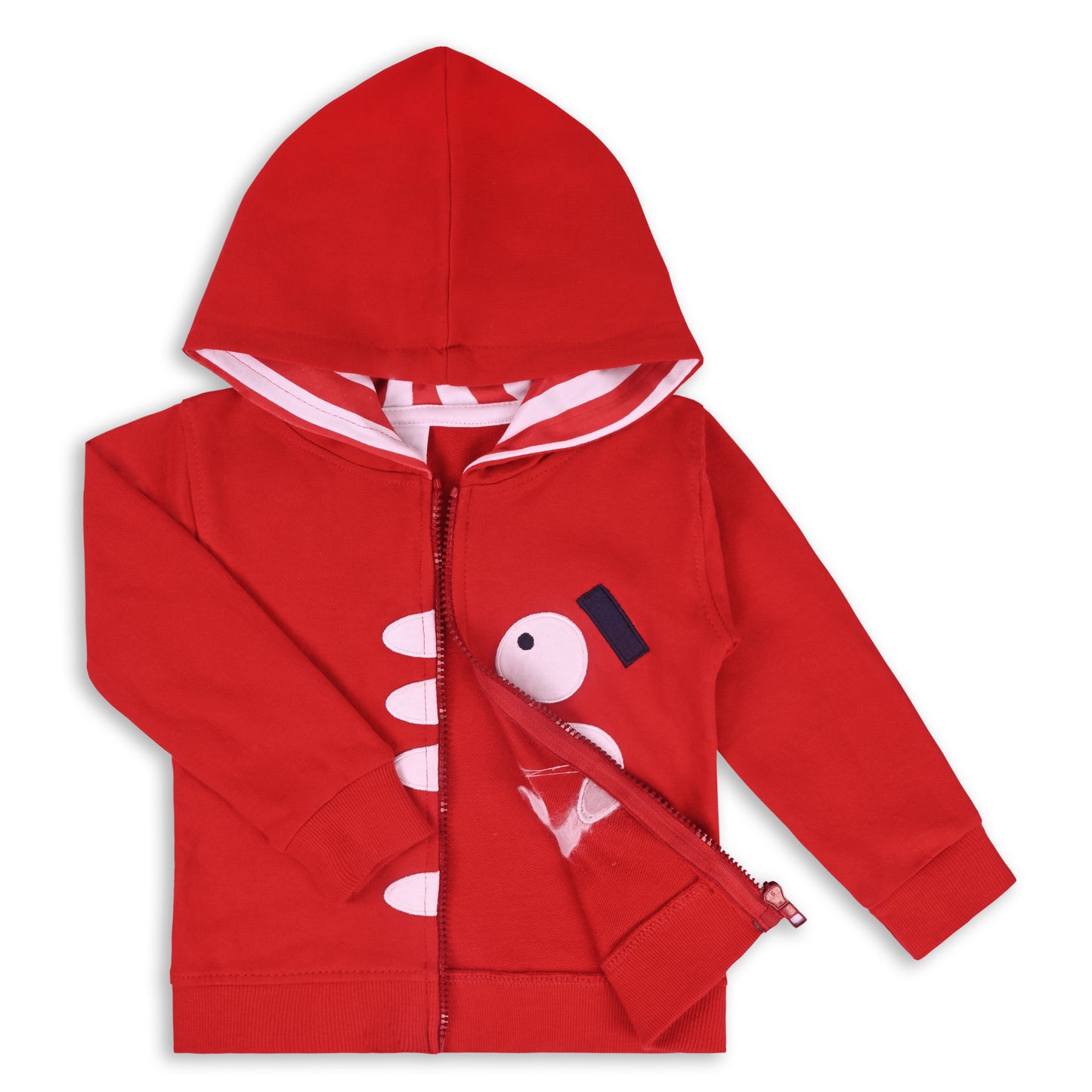 Wishkaro Unisex Cotton Applique Full Sleeve Hooded Sweatshirt-T302rd