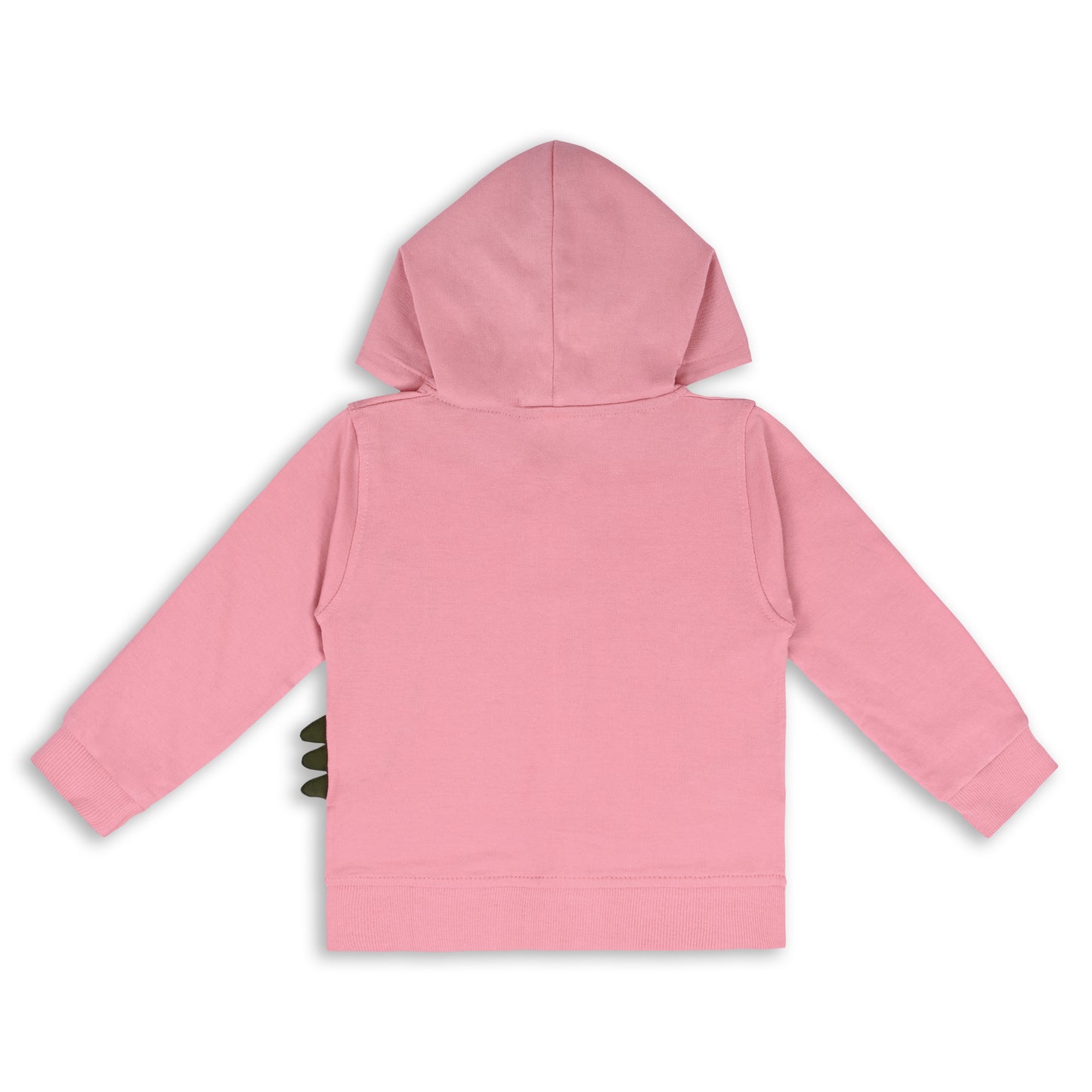Unisex Cotton Applique Full Sleeve Hooded Sweatshirt-T306pnk
