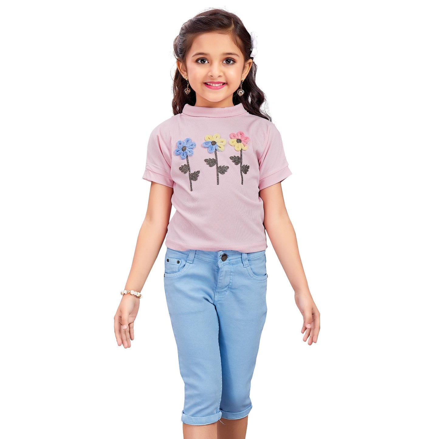 Girls Mid-Rise Summer Jeans