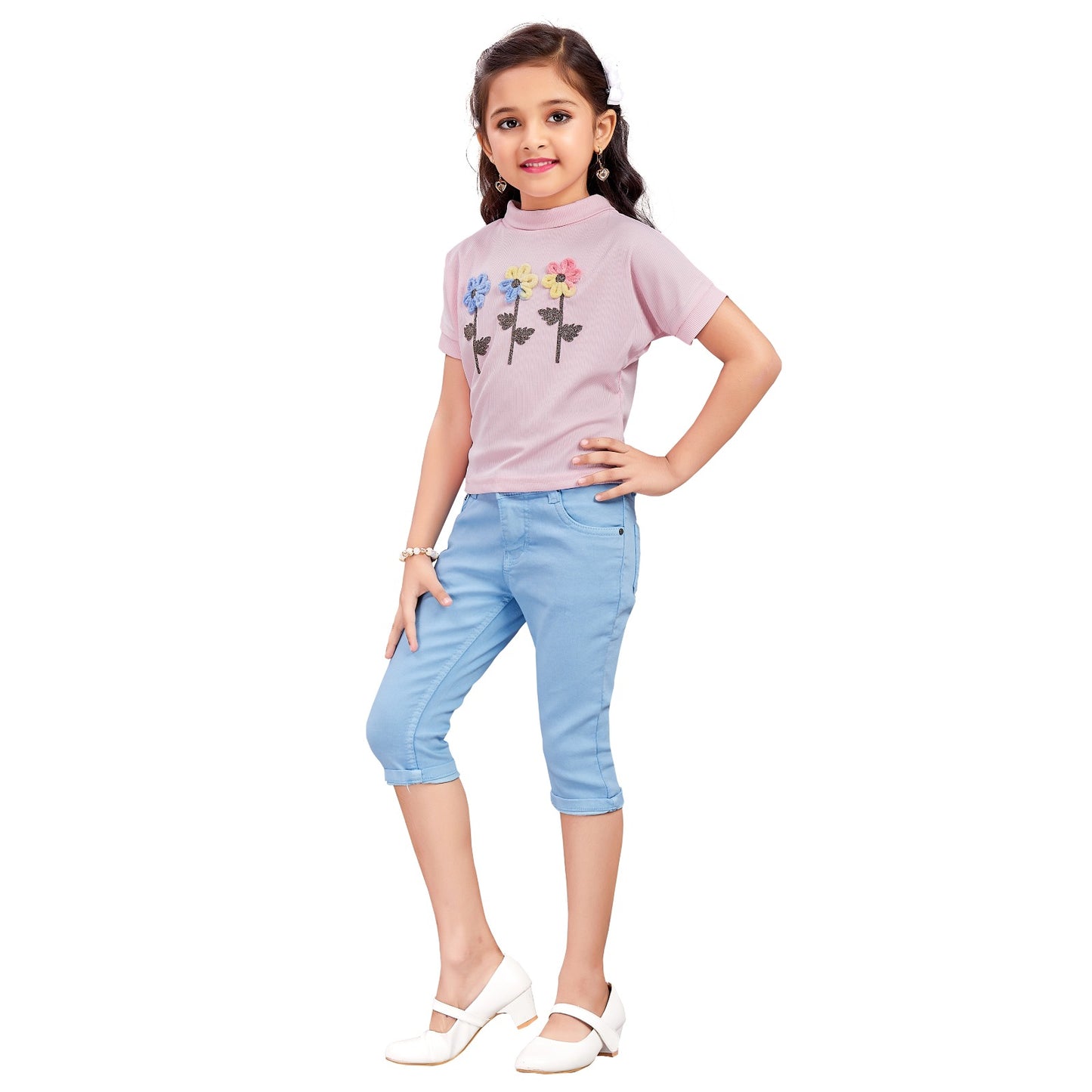 Girls Mid-Rise Summer Jeans